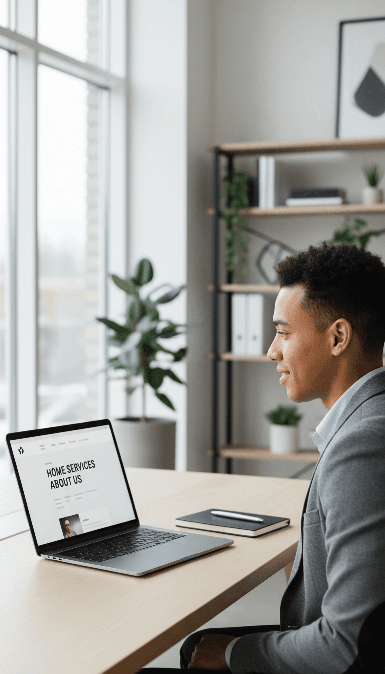 Consultant explaining SEO strategy to small business owner
